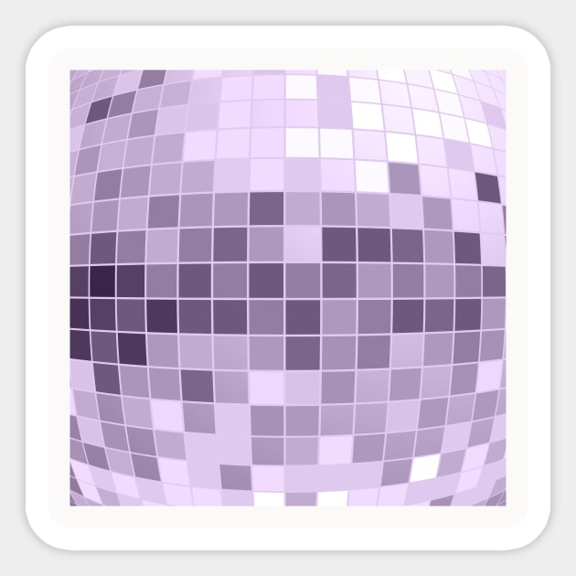 Disco Fever Neck Gator Lavender Disco Ball Sticker by DANPUBLIC